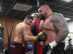 Tommy Fury showed his power during a body shot challenge with Eddie Hall Photo Credit: Eddie Hall The Beast YouTube