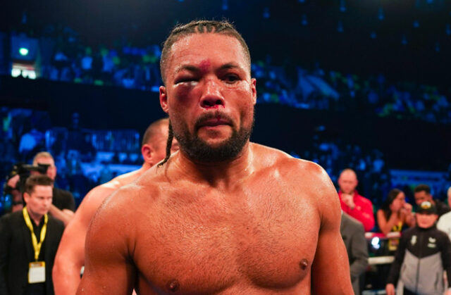 Joe Joyce suffered a first professional loss to Zhilei Zhang on Saturday after suffering a horror eye injury Photo Credit: Queensberry Promotions