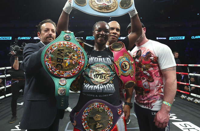 Shields holds all four middleweight belts Photo Credit: Top Rank