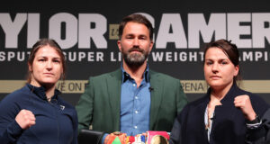 Katie Taylor takes on undisputed super lightweight champion Chantelle Cameron in Dublin on Saturday Photo Credit: Mark Robinson/Matchroom Boxing