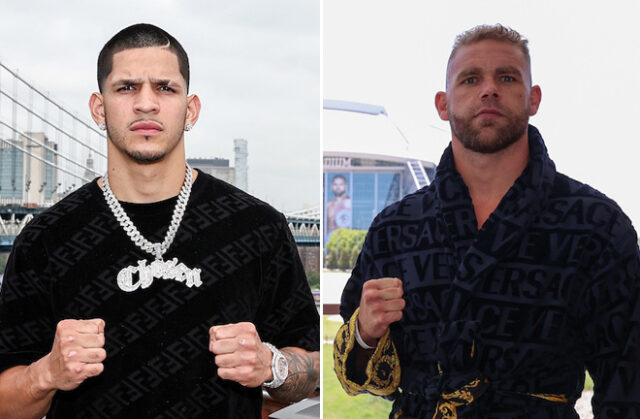 Edgar Berlanga has ignited his war of words with Billy Joe Saunders ahead of his fight against Jason Quigley on Saturday Photo Credit: Melina Pizano/Ed Mulholland/Matchroom