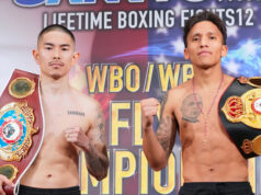 Joshua Franco defends his WBA super flyweight world title against Kazuto Ioka in Japan on Saturday Photo Credit: Naoki Fukuda