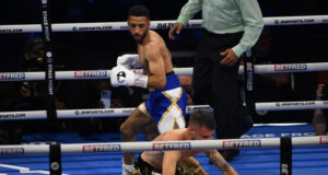 Galal Yafai Demolishes Tommy Frank in One Round. Photo Credit: Mark Robinson/Matchroom Boxing