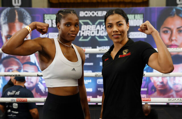 Caroline Dubois faces Magali Rodriguez for the vacant IBO lightweight title at York Hall on Saturday, live on Sky Sports Photo Credit: Lawrence Lustig/BOXXER