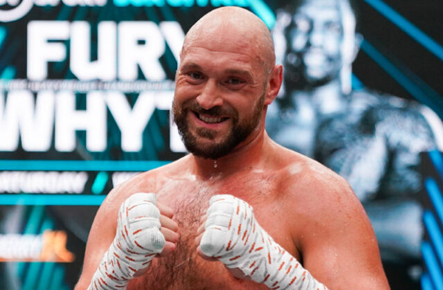 Fury is nearly healed from the cut that show his fight with Oleksandr Usyk postponed. (Photo Credit: Sky Sports)