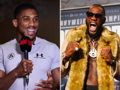 Anthony Joshua says he is hearing he could fight Deontay Wilder on the undercard of Tyson Fury vs Oleksandr Usyk Photo Credit: Mark Robinson/Matchroom Boxing/Sean Michael Ham/Mayweather Promotions