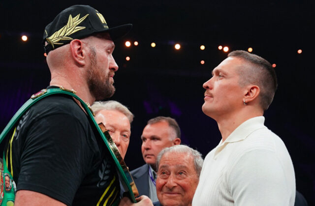 Oleksandr Usyk hits back at Tyson Fury during leaked face off