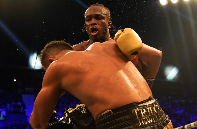 KSI's win over Fournier was overturned to a no decision following an accidental elbow Photo Credit: Misfits Boxing