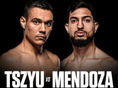 Tim Tszyu defends his WBO super welterweight world title against Brian Mendoza in Australia on Saturday night, live on SHOWTIME Photo Credit: Premier Boxing Champions