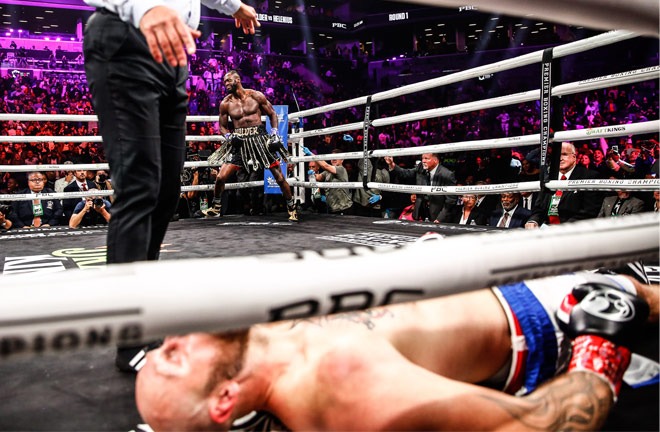 Wilder blasted out Helenius last October Photo Credit: Stephanie Trapp/TGB Promotions