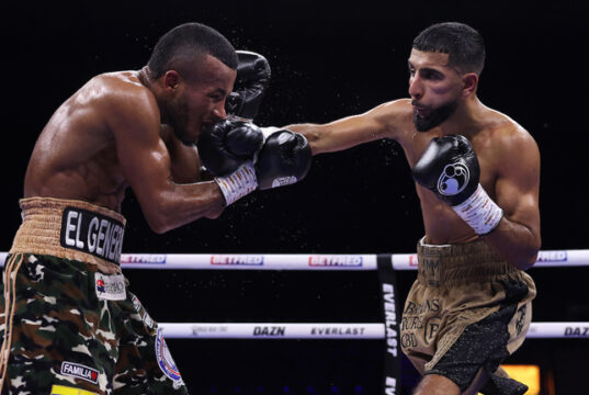 Masoud will hope to upset the Queensberry favourite Photo Credit: Mark Robinson / Matchroom Boxing