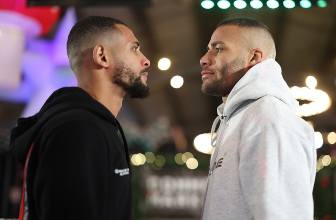 Agyarko and Williamson face-to-face ahead of their super welterweight clash Photo Credit: Mark Robinson/Matchroom Boxing