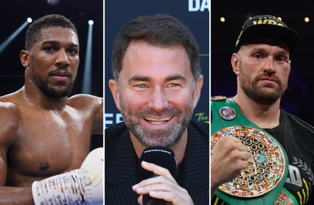 Eddie Hearn has called for Anthony Joshua and Tyson Fury to finally meet Photo Credit: Stephen Dunkley/Queensberry Promotions/Ed Mulholland/Matchroom