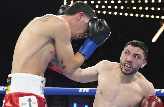 Cortes halted Chevalier Photo Credit: Mikey Williams/Top Rank