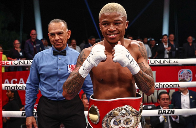 Nontshinga regained the IBF light flyweight world title Photo: Melina Pizano/Matchroom