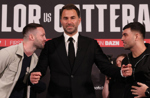 Eddie Hearn says Josh Taylor and Jack Catterall's careers are on the line when they rematch on April 27 Photo Credit: Mark Robinson/Matchroom Boxing