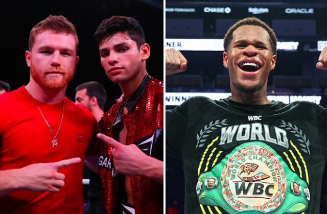 Ryan Garcia believes his April 20 fight is bigger than any Canelo Alvarez bout outside of David Benavidez Photo Credit: Tom Hogan/Golden Boy/Getty Images/Ed Mulholland/Matchroom