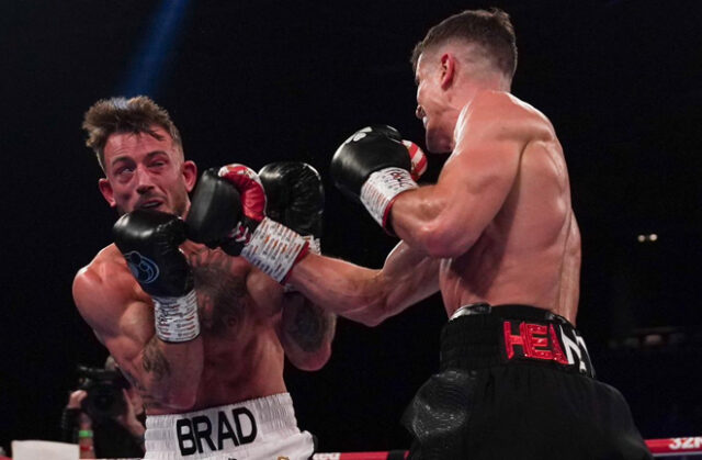 Nathan Heaney and Brad Pauls put on a memorable British title fight in Birmingham. (Photo Credit: Queensberry)