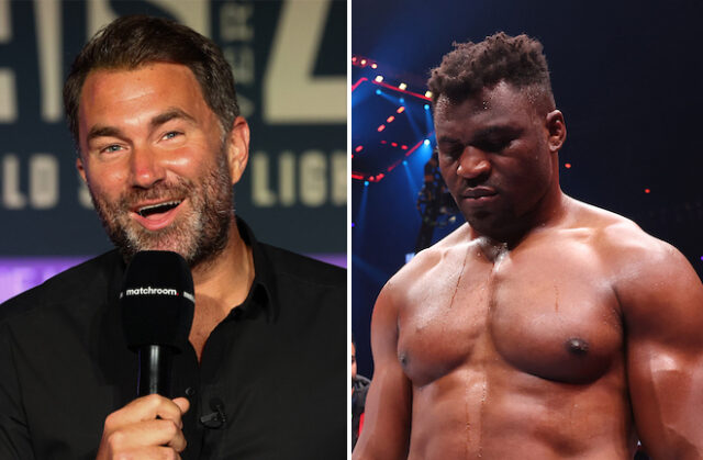 Eddie Hearn has laughed off Francis Ngannou's suggestion that he was tricked before losing to Anthony Joshua Photo Credit: Ed Mulholland/Mark Robinson/Matchroom Boxing