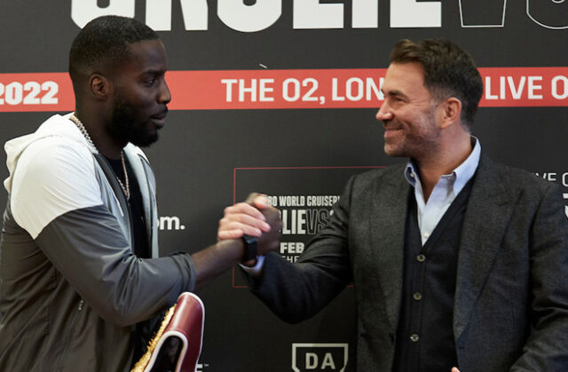 Eddie Hearn says he feels sorry for his ex-fighter Lawrence Okolie Photo Credit: Mark Robinson/Matchroom Boxing