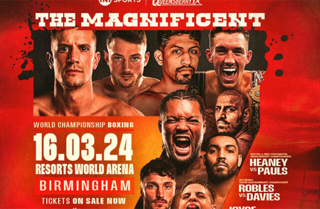 Heaney and Pauls top a stacked card in Birmingham (Credit: Queensberry)