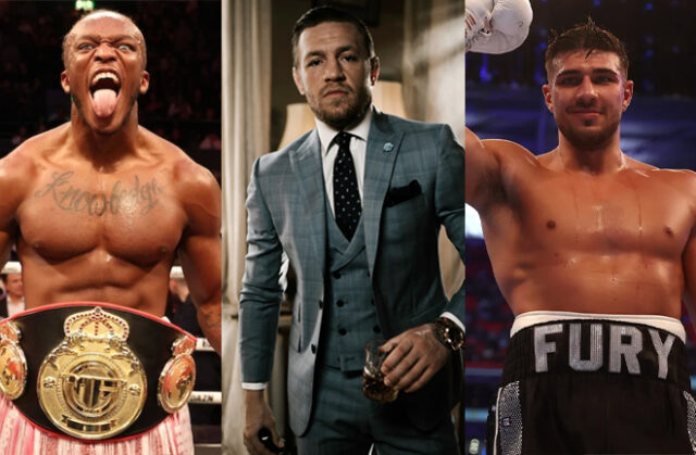 KSI and Tommy Fury seem to be on Conor Mcgregor's radar. (Photo Credit: Dave Fogarty GQ, Jamie McPhilimey, Leigh Dawney Misfits)