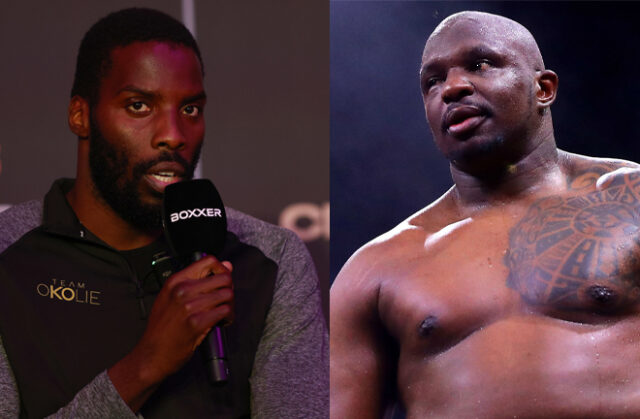 Okolie has called for a big domestic clash with Whyte (Photo Credit: Lawrence Lustig Boxxer + DAZN)