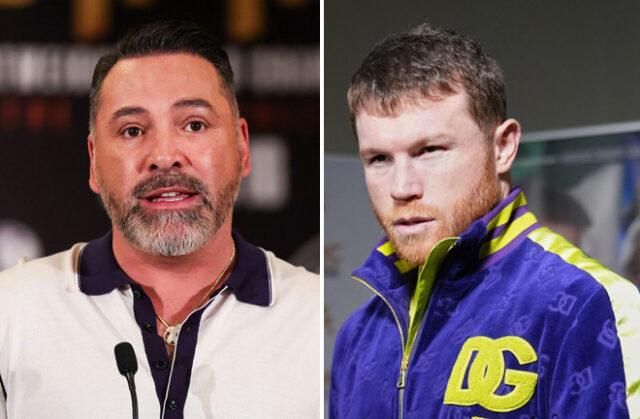 Oscar De La Hoya has opened up on the disagreements he had before making Canelo Alvarez vs Jaime Munguia Photo Credit: Golden Boy / Cris Esqueda/Esther Lin/SHOWTIME