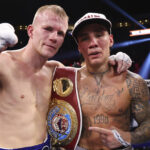 Valdez and Wilson embrace and show respect post-fight Photo Credit: Mikey Williams/Top Rank