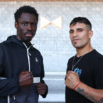 Richardson Hitchins faces Gustavo Lemos in an IBF super lightweight title final eliminator in Las Vegas on Saturday night Photo Credit: Ed Mulholland/Matchroom