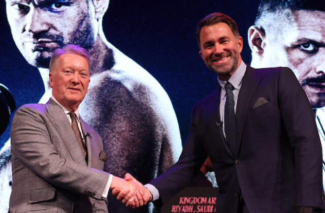 Eddie Hearn and Frank Warren will go head-to-head for the Queensberry vs Matchroom 5 vs 5 card in Riyadh on Saturday Photo Credit: Mark Robinson/Matchroom Boxing