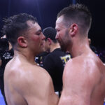 Taylor and Catterall embraced after their epic encounter Photo Credit: Mark Robinson/Matchroom Boxing