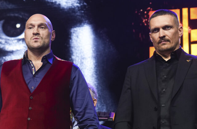 Tyson Fury will face Oleksandr Usyk for the undisputed heavyweight crown on Saturday in Riyad, Saudi Arabia.  Photo: Top Rank