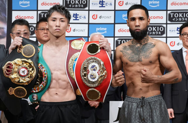 On Monday, Naoya Inoue will defend his undisputed super bantamweight titles against Luis Nery at the Tokyo Dome.  Photo: Naoki Fukuda