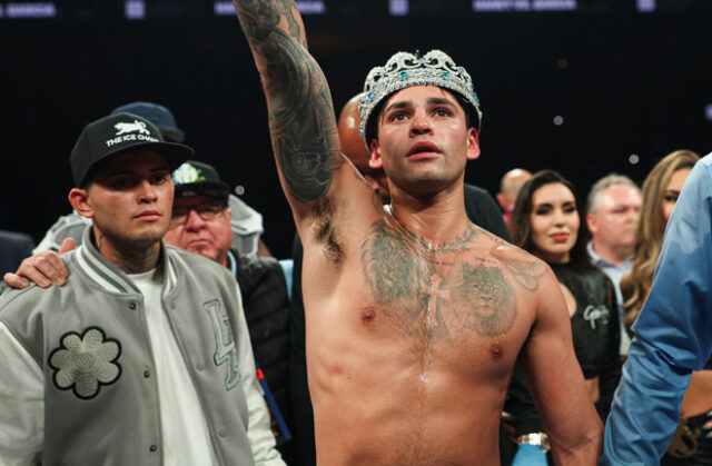 Ryan Garcia denies cheating after testing positive for banned substance Ostarine.  Photo: Golden Boy / Cris Esqueda