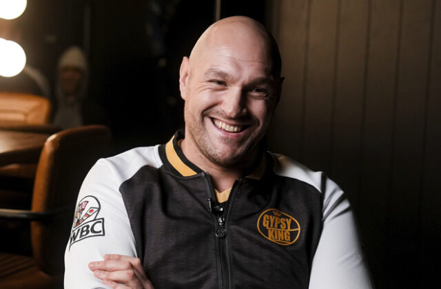 Tyson Fury says he will become the greatest heavyweight of all time by defeating Oleksandr Usyk on Saturday.  Photo: Top Rank