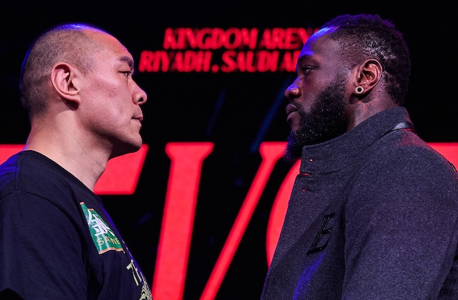 Deontay Wilder will face Zhilei Zhang in the main fight Photo: Mark Robinson/Matchroom Boxing