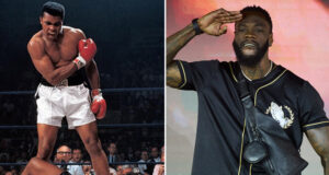 Deontay Wilder is eyeing a Muhammad Ali style knockout of Zhilei Zhang on Saturday in Saudi Arabia Photo Credit: Wilder (Mark Robinson/Matchroom Boxing)