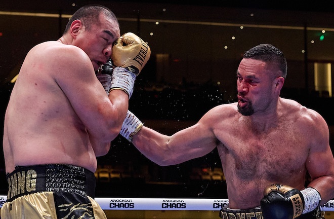 Zhang lost to Parker in March. Photo: Mark Robinson/Matchroom Boxing