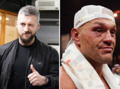Carl Froch has called for Oleksandr Usyk vs Tyson Fury 2 to be staged at Wembley Stadium rather than in Saudi Arabia Photo Credit: Dave Thompson/Matchroom Boxing/Stephen Dunkley/Queensberry Promotions