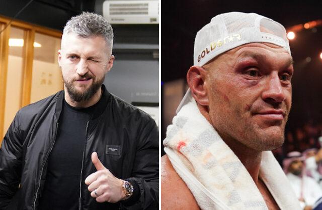 Carl Froch has called for the Oleksandr Usyk vs. Tyson Fury 2 fight to take place at Wembley Stadium and not in Saudi Arabia.  Photo: Dave Thompson/Matchroom Boxing/Stephen Dunkley/Queensberry Promotions