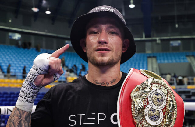 Liam Paro won the IBF super lightweight world title with a unanimous decision victory over Subriel Matias in Puerto Rico.  Photo: Melina Pizano/Matchroom