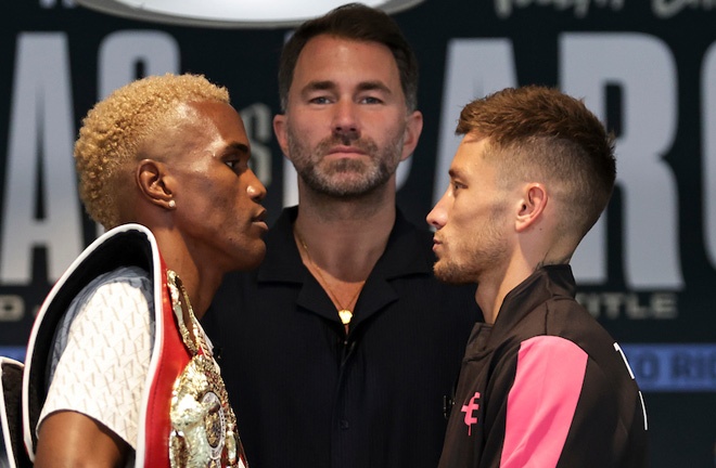 Matias and Paro face-to-face at Thursday's press conference Photo Credit: Melina Pizano/Matchroom