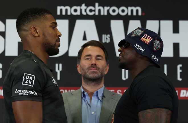 Joshua and Whyte were due to meet in a rematch last year. Photo: Mark Robinson/Matchroom Boxing