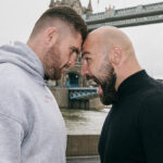 Fisher and Babic came face-to-face on Tuesday in London Photo Credit: Mark Robinson/Matchroom Boxing