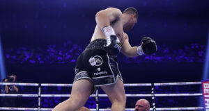 Johnny Fisher knocked out Alen Babic inside the opening minute of their fight at the Copper Box Arena on Saturday Photo Credit: Mark Robinson/Matchroom Boxing