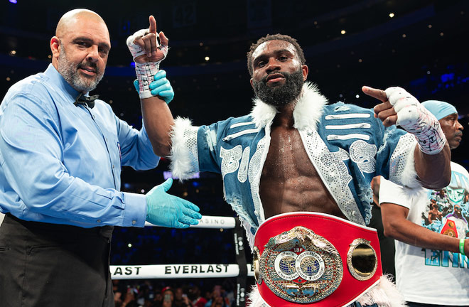 Ennis defended his IBF world title for the first time. Photo: Amanda Westcott/Matchroom