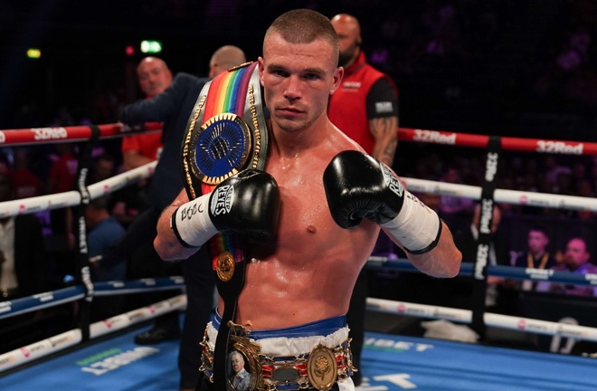 Cain became the new British and Commonwealth bantamweight champion Photo Credit: Stephen Dunkley/Queensberry Promotions