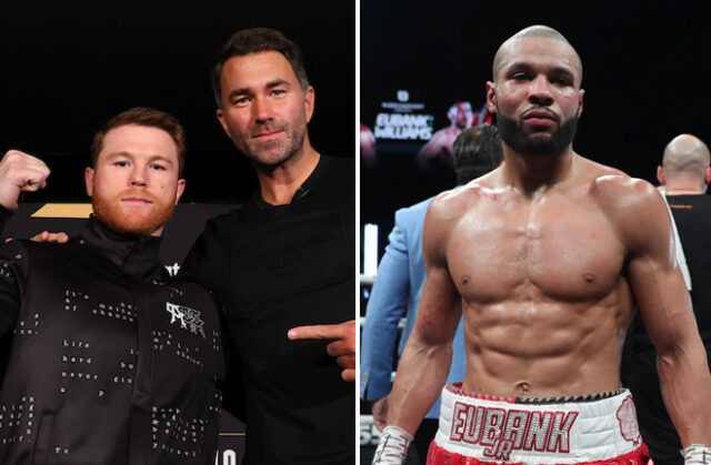 Eddie Hearn doesn’t think Chris Eubank Jr will be certain to beat Canelo Alvarez if he manages to secure a September fight with the Mexican. Photo credit: Ed Mulholland/Matchroom/Lawrence Lustig/BOXXER