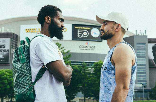 Ennis and Avanesyan face off ahead of Saturday's clash Photo: Matchroom Boxing